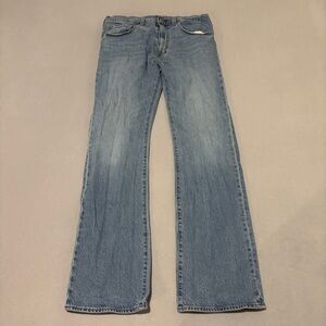 Levis 517 Jeans Mens 34x34 Light Wash Blue Slim Fit Bootcut Denim Casual Grunge